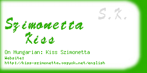 szimonetta kiss business card